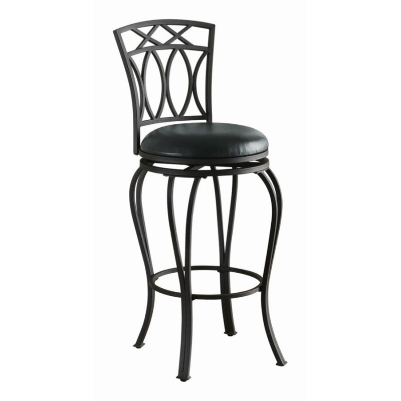Williston Upholstered Swivel Bar Stool Black By Coaster Wayfair